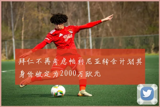 拜仁不再考虑帕利尼亚转会计划其身价被定为2000万欧元